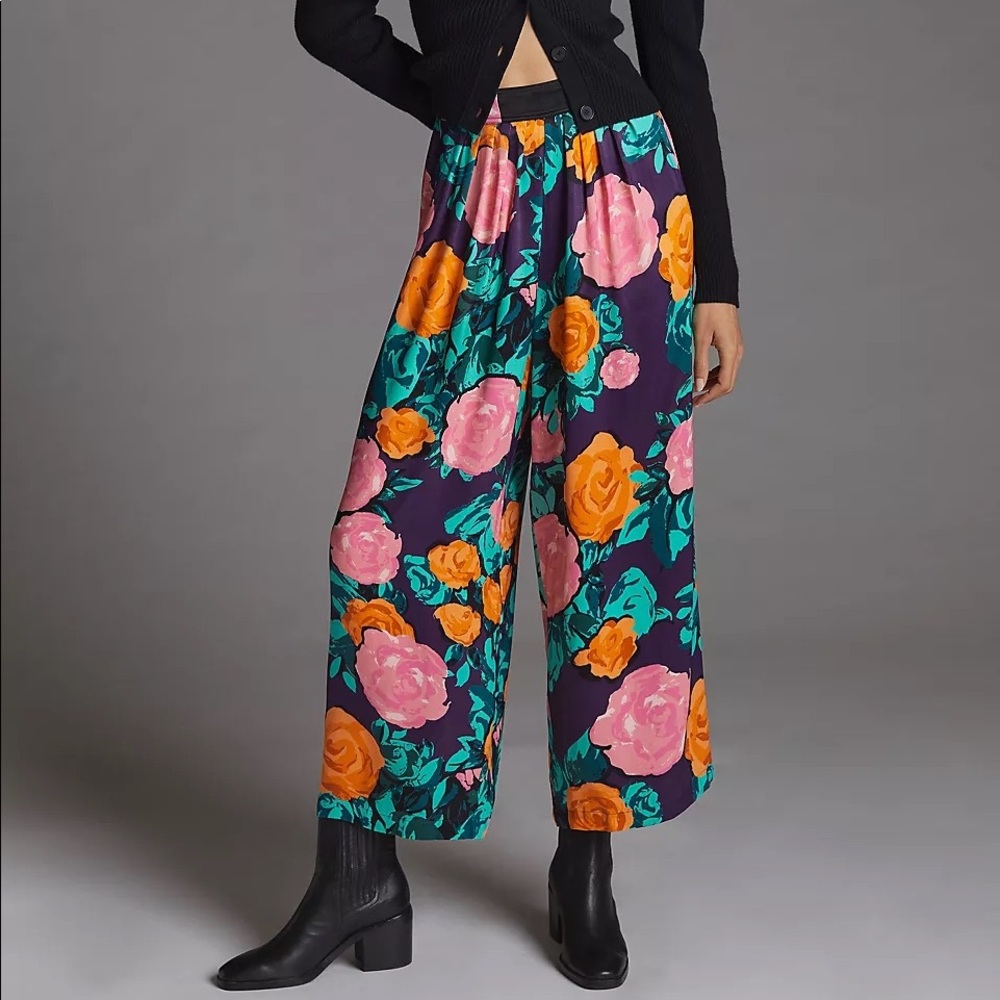 Anthropologie NWOT Size S Plenty by Tracy Reese Sleek Floral Pants